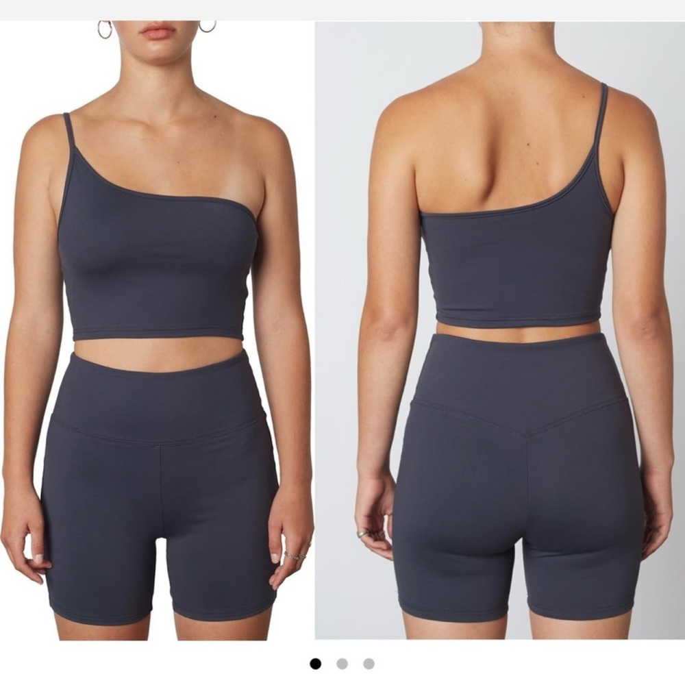 Nia Lucy One-Shoulder Tank & Bike Shorts